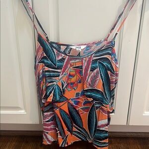 Jack by BB Dakota Multicolor Leaf Print Top EUC XS